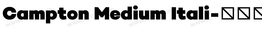 Campton Medium Itali字体转换